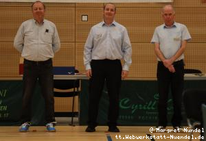Die Schiedsrichter heute: Thomas Fleck, Johannes Eichinger, Karlheinz Wirth (v.l.n.r.)